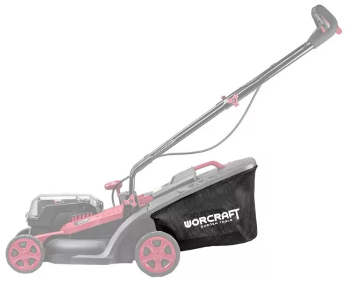 Fűnyíró fűgyűjtő alkatrész, Worcraft CLM-S40Li akkumulátoros fűnyíróhoz, fekete, 77. számú pótalkatrész