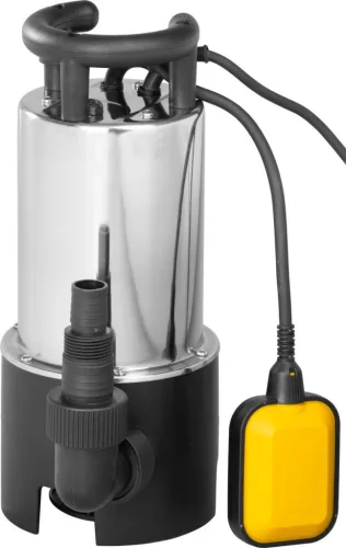 Elektromos búvárszivattyú, Strend Pro Garden NSPW1100-INOX3, ezüst, 1100 W, 10 m kábel, 333 l/perc, szennyvízhez, úszókapcsolós