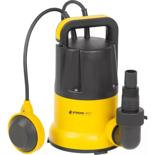 Elektromos búvárszivattyú, Strend Pro Garden ZSPQD550-E, sárga/fekete, 550 W, 10 m kábel, maximális emelőmagasság: 7,5 m, 108 l/perc, IPX8, tiszta vízhez, úszókapcsolós