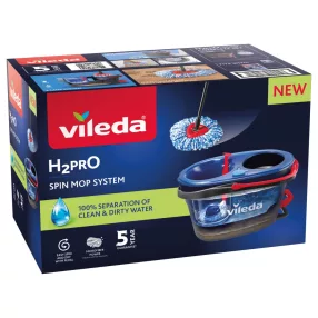   Felmosó szett, Vileda H2Pro, pedálos, kétkamrás vödörrel, forgó, mikroszálas fej, háromszög fej, mosógépben mosható