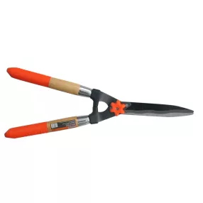   Sövényvágó olló, Strend Pro Garden KT3915B, narancssárga/fekete, 53 cm, fa nyél, hullámos acél penge, maximum 20 mm átmérő
