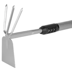   Kerti kapa és kultivátor, Strend Pro Garden Herrison 615F, szürke, egyenes, 65-105 cm, acél fej, alumínium nyél, teleszkópos, 3 karom
