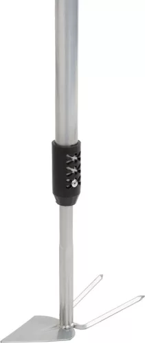 Kerti kapa és kultivátor, Strend Pro Garden Herrison 615F1, szürke, hegyes, 75-105 cm, acél fej, alumínium nyél, teleszkópos, 2 karom