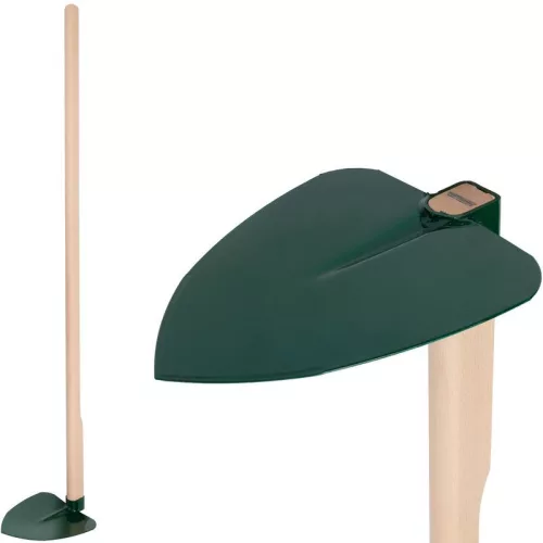 Kerti kapa, Fed, sötétzöld, hegyes, 120 cm nyél, 18 cm munkaszélesség, acél fej, fa nyél