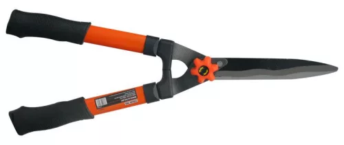Sövényvágó olló, Strend Pro Garden KT3917B, narancssárga/fekete, 55 cm, alumínium nyél, hullámos acél penge