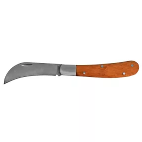   Metszőkés, Strend Pro Premium K01, hajlított penge, fa markolat, könnyen nyitható