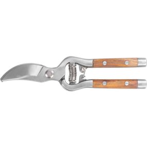   Metszőolló, Strend Pro Garden P1013, piros, 200 mm, acél test, fa fogantyú, acél penge, maximum 20 mm átmérő