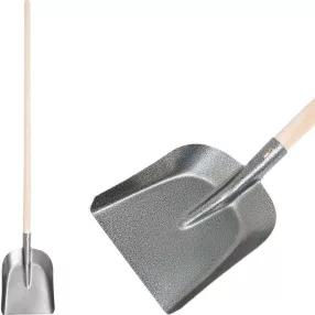   Lapát, Strend Pro Garden S504-2.WH, szürke, 150 cm, 28 x 23,5 cm, acél fej, fa nyél, egyenes