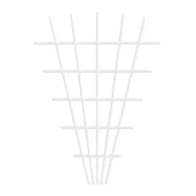   Futtatórács, Strend Pro Garden MEV5, fehér, 145 x 5 x 75 cm, 4/4,7 mm, V-alakú, porszórt acél, beltéri és kültéri használatra