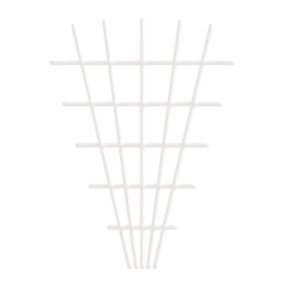   Futtatórács, Strend Pro Garden MEV5, fehér, 145 x 5 x 75 cm, 4/4,7 mm, V-alakú, porszórt acél, beltéri és kültéri használatra