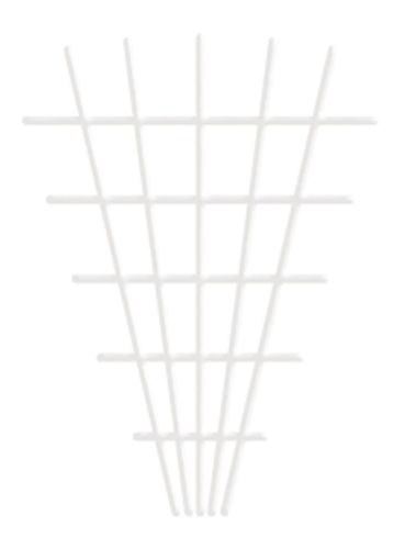 Futtatórács, Strend Pro Garden MEV5, fehér, 145 x 5 x 75 cm, 4/4,7 mm, V-alakú, porszórt acél, beltéri és kültéri használatra