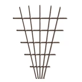   Futtatórács, Strend Pro Garden MEV5, barna, 145 x 5 x 75 cm, 4/4,7 mm, V-alakú, porszórt acél, beltéri és kültéri használatra