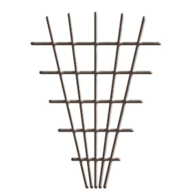   Futtatórács, Strend Pro Garden MEV5, barna, 145 x 5 x 75 cm, 4/4,7 mm, V-alakú, porszórt acél, beltéri és kültéri használatra