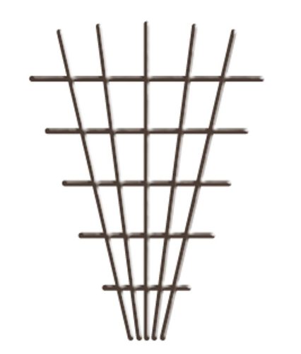 Futtatórács, Strend Pro Garden MEV5, barna, 145 x 5 x 75 cm, 4/4,7 mm, V-alakú, porszórt acél, beltéri és kültéri használatra