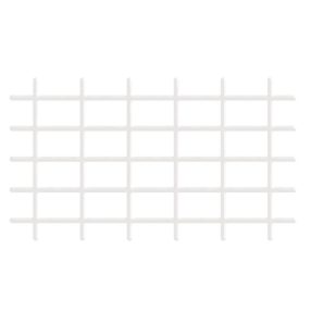   Futtatórács, Strend Pro Garden MEK6, fehér, 145 x 42,5 cm, szögletes, 4/4,7 mm, PVC bevonatú acél, beltéri és kültéri használatra
