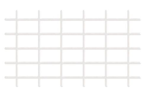 Futtatórács, Strend Pro Garden MEK6, fehér, 145 x 42,5 cm, szögletes, 4/4,7 mm, PVC bevonatú acél, beltéri és kültéri használatra