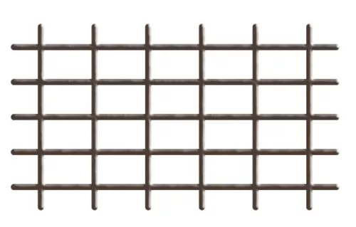 Futtatórács, Strend Pro Garden MEK6, barna, 145 x 42,5 cm, szögletes, 4/4,7 mm, PVC bevonatú acél, beltéri és kültéri használatra