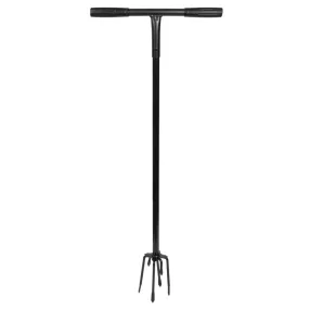   Kézi kultivátor, Strend Pro Garden Herrison C9303, fekete, acél, 97 x 39 cm, összecsukható, talajlazító, T markolat