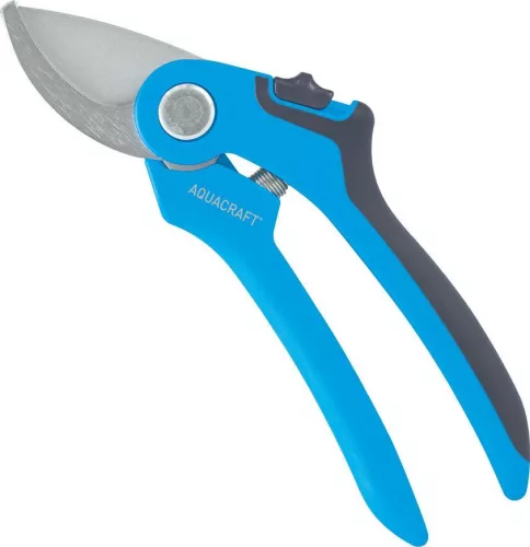 Metszőolló, Aquacraft 340070, kék, műanyag test, acél penge, maximum 20 mm átmérő