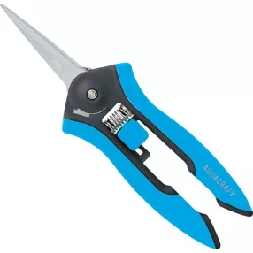   Gyümölcsvágó olló, Aquacraft 330980, kék, 165 mm, műanyag test, acél penge, egyenes, gyümölcs- és zöldségbetakarításhoz, maximum 6 mm átmérő