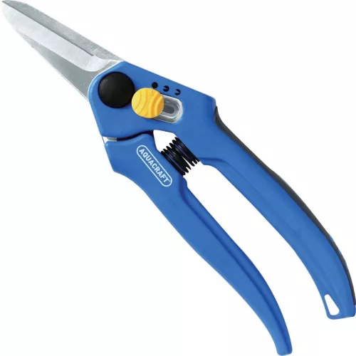 Metszőolló, Aquacraft 330730, kék, acél penge, maximum 15 mm átmérő, állítható nyélszélesség