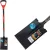 Ásó, Strend Pro Premium RedShark, 115 cm, egyenes fej, fekete/piros, acél fej, üvegszálas nyél, D markolat, fogazott él, bordázott