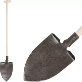   Ásó, Strend Pro Garden Gardex, hegyes fej, sötétszürke, kovácsolt acél fej, fa nyél, T markolat
