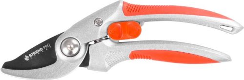 Metszőolló, Strend Pro Garden PS894, szürke/piros, 205 mm, alumínium test, acél penge, maximum 15 mm átmérő