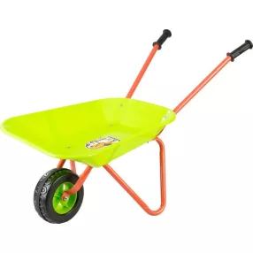   Gyerek talicska, Strend Pro Garden, zöld, 7 l, 76 x 38 x 43 cm, gumírozott műanyag kerék, acél szerkezet, műanyag puttony, 10 kg teherbírás, PVC markolat