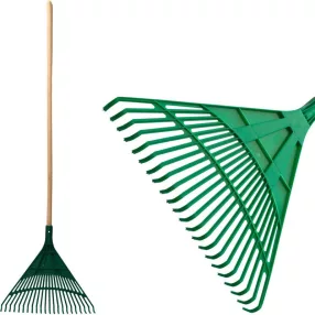   Lombseprű, gereblye, Strend Pro Garden, zöld, 24 fogú, műanyag fej, műanyag nyél, 50 cm munkaszélesség, 170 cm nyél
