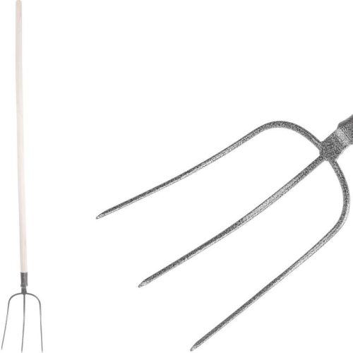 Villa, Strend Pro Garden F103KX.WH, szürke, acél fej, fa nyél, 3 ágú, fogantyúval