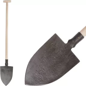   Ásó, Strend Pro Garden Gardex, hegyes fej, sötétszürke, edzett acél fej, fa nyél, T markolat