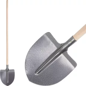   Lapát, Strend Pro Garden S510SLK.WH, szürke, 149 cm, 27 cm munkaszélesség, acél fej, fa nyél, íves