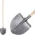 Lapát, Strend Pro Garden S510SLK.WH, szürke, 149 cm, 27 cm munkaszélesség, acél fej, fa nyél, íves