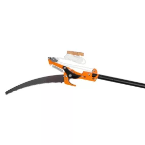   Ágvágó olló, Strend Pro Garden, fekete/narancssárga, teleszkópos rúddal, fűrésszel, 210 cm, alumínium nyél, acél penge, köteles mechanika