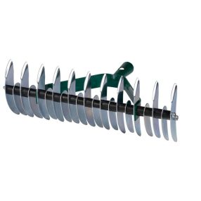   Kerti gereblyefej, Strend Pro Garden R1151, 11/21 fogú, acél, 23 × 36 cm, gyepszellőztető, mohaeltávolításhoz, univerzális nyélcsatlakozó, kétoldalas, nyél nélkül