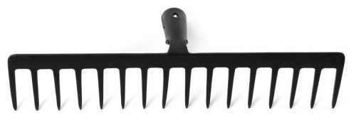 Kerti gereblyefej, Strend Pro Premium R-606, fekete, 16 fogú, acél, 45,5 cm munkaszélesség, nyél nélkül