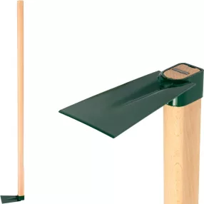   Kerti kapa, Fed, zöld, egyenes, 120 cm nyél, 8 cm munkaszélesség, acél fej, fa nyél
