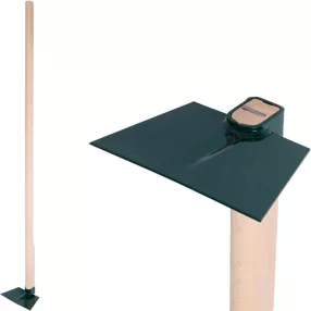   Kerti kapa, Fed, sötétzöld, egyenes, 120 cm nyél, 16 cm munkaszélesség, acél fej, fa nyél