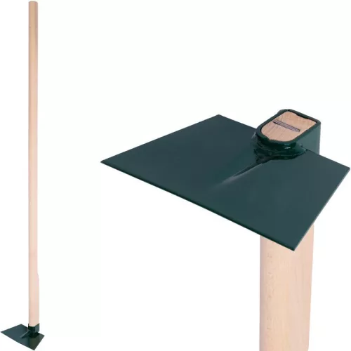 Kerti kapa, Fed, sötétzöld, egyenes, 120 cm nyél, 16 cm munkaszélesség, acél fej, fa nyél