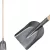 Lapát, Strend Pro Garden S504A.WH 7131, szürke, 130 cm, 18,5 cm munkaszélesség, acél fej, fa nyél, egyenes