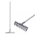 Kerti gereblye, Strend Pro Garden R108A.WH, ezüst, 12 fogú, acél fej, fa nyél, 33 cm munkaszélesség, 160 cm nyél, gyepszellőztető