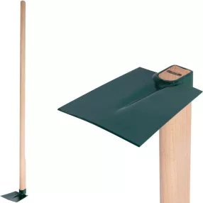   Kerti kapa, Fed, zöld, egyenes, 120 cm nyél, 12,5 cm munkaszélesség, acél fej, fa nyél