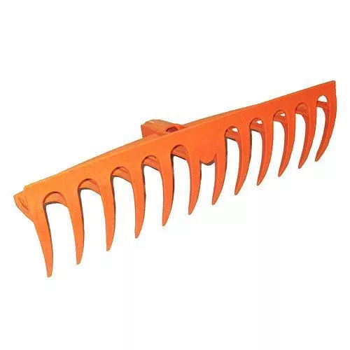 Kerti gereblyefej, Strend Pro Premium Multi-Click GAR, narancssárga, 12 fogú, nejlon, 41 cm munkaszélesség, nyél nélkül