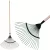 Lombseprű, gereblye, Strend Pro Garden, fekete, 22 fogú, acél fej, fa nyél, 42 cm munkaszélesség, 192 cm nyél