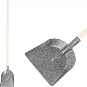   Lapát, Strend Pro Garden S504-3.WH, szürke, 150 cm, 27,5 x 23,5 cm, acél fej, fa nyél, egyenes