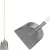 Lapát, Strend Pro Garden S504-3.WH, szürke, 150 cm, 27,5 x 23,5 cm, acél fej, fa nyél, egyenes
