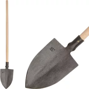   Ásó, Strend Pro Garden Gardex, hegyes fej, sötétszürke, kovácsolt acél fej, egyenes fa nyél