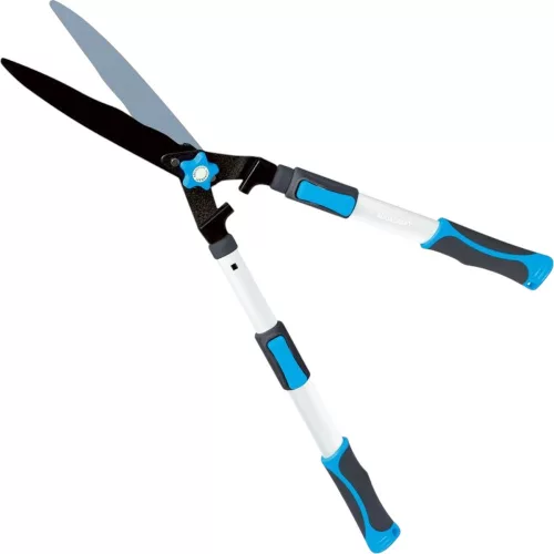 Sövényvágó olló, Aquacraft 370213, fehér/fekete, 72,3 cm, alumínium nyél, hullámos acél penge, teleszkópos