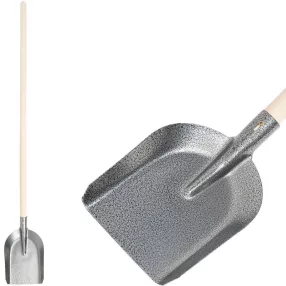   Lapát, Strend Pro Garden S504-4.WH, szürke, 150 cm, 27 x 22 cm, acél fej, fa nyél, egyenes